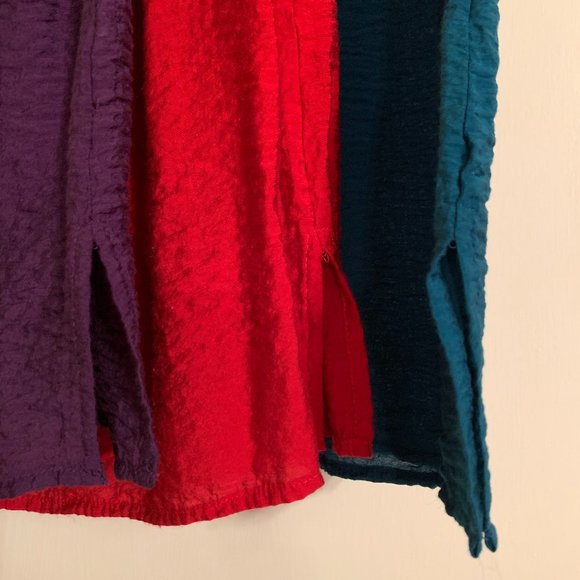 Notations Small Roll-Tab Sleeve Button Up Shirt - Picture 7 of 7